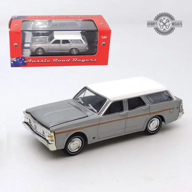 1:64 1970 Ford Xw Falcon Gs Fairmont V8 Wagon -- Silver Fox -- Cooee Classics 1