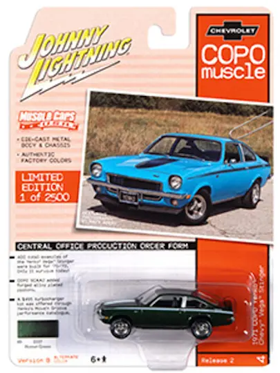 1:64 1971 Chevrolet Copo Yenko Vega Stinger -- Hornet Green -- Johnny Lightning 1