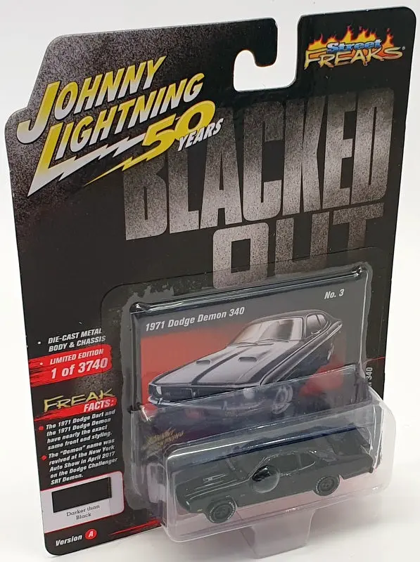 1:64 1971 Dodge Demon 340 -- Darker Than Black  -- Johnny Lightning 1