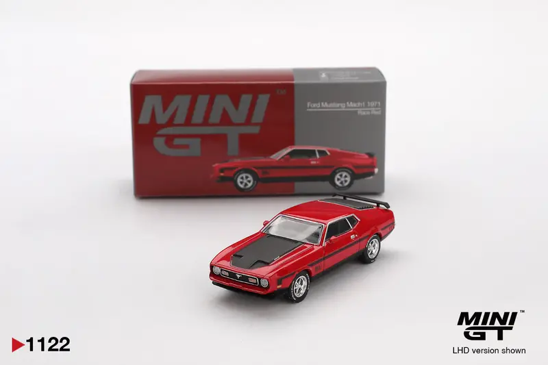 1:64 1971 Ford Mustang Mach 1 -- Race Red -- Mini Gt Mgt01122 1