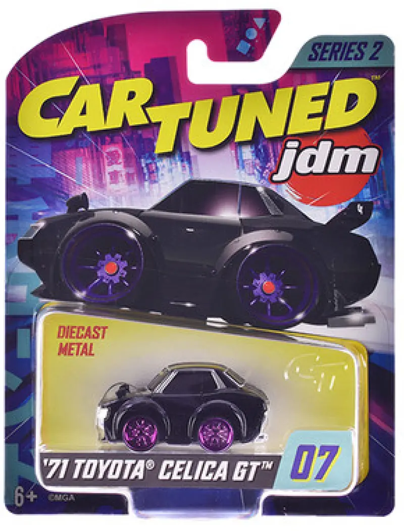 1:64 1971 Toyota Celica Gt -- Black Metallic -- Cartuned: Jdm Series 2 1