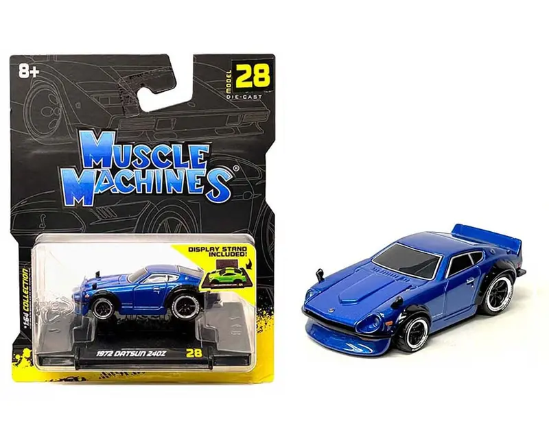 1:64 1972 Datsun 240Z -- Blue -- Muscle Machines 1