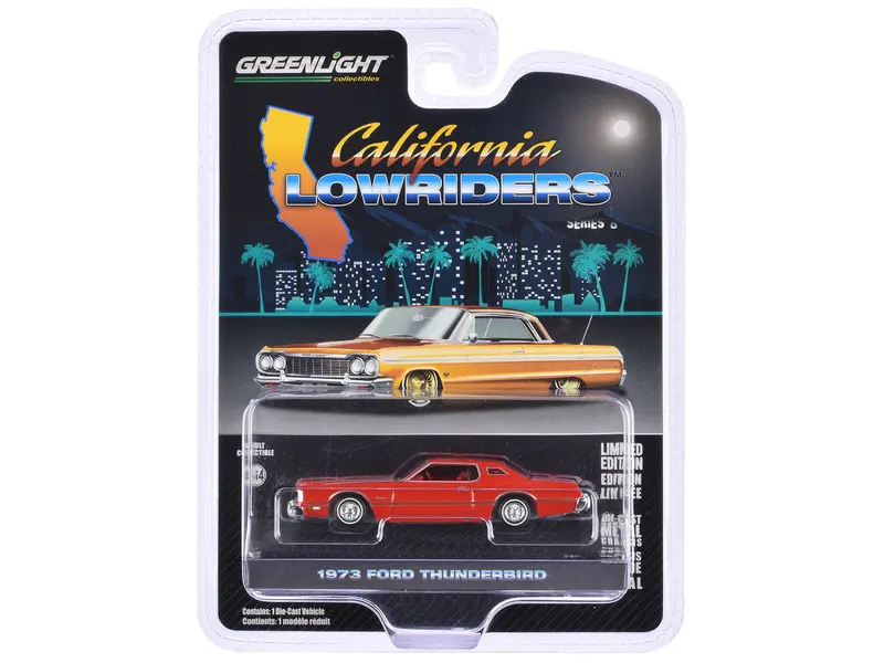 1:64 1973 Ford Thunderbird -- Red -- California Lowriders 1