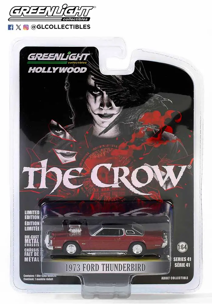 1:64 1973 Ford Thunderbird Supercharged Maroon -- True Crow -- Greenlight 1