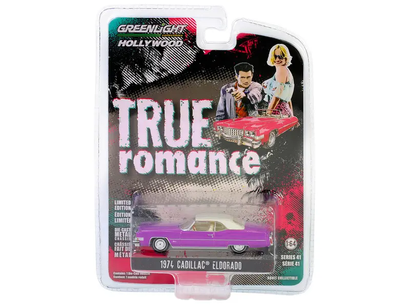 1:64 1974 Cadillac Eldorado Convertible -- Hot Pink -- True Romance -- Greenlight 1