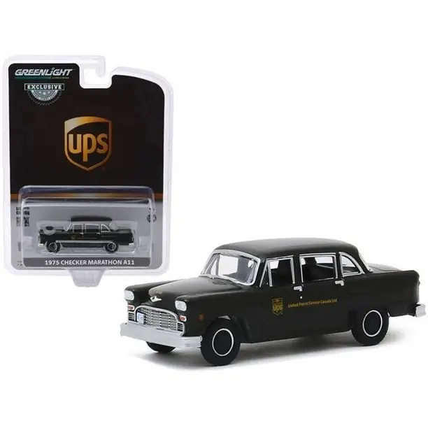 1:64 1975 Checker Marathon A11 Taxicab -- Ups Parcel Delivery --  Greenlight 1