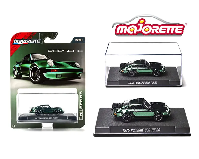 1:64 1975 Porsche 911 (930) Turbo -- Metallic Green -- Majorette: Collection 1