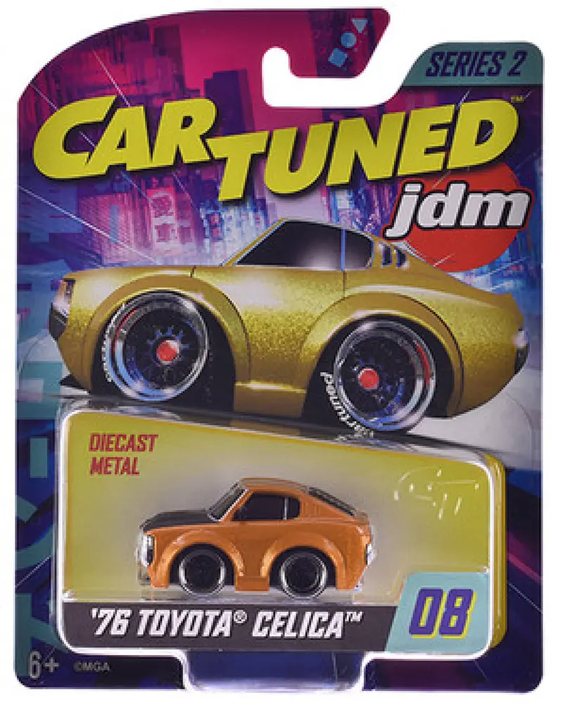 1:64 1976 Toyota Celica - Orange Metallic W/ Black Hood - Cartuned: Jdm Series 2 1