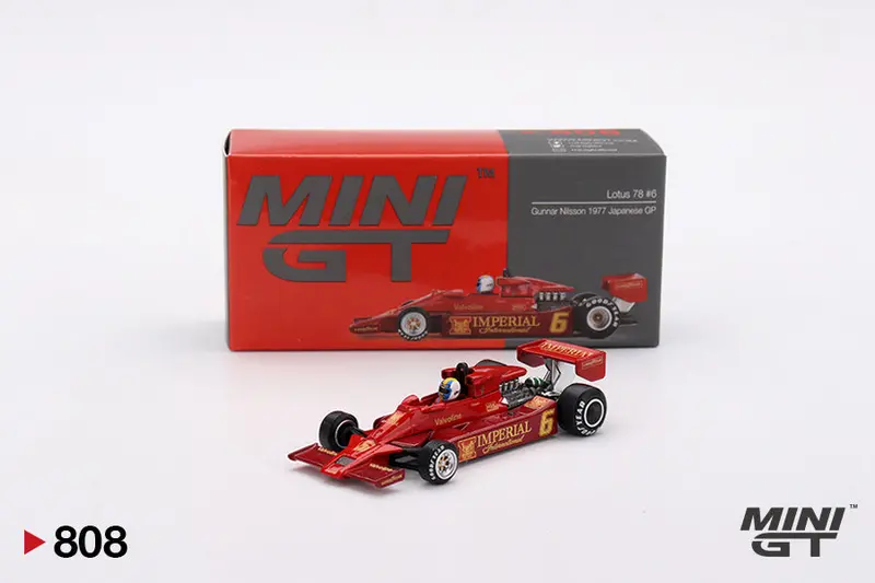 1:64 1977 Gunnar Nilsson -- Japanese Gp -- #3 Lotus 78 -- Mini Gt Mgt00808 1