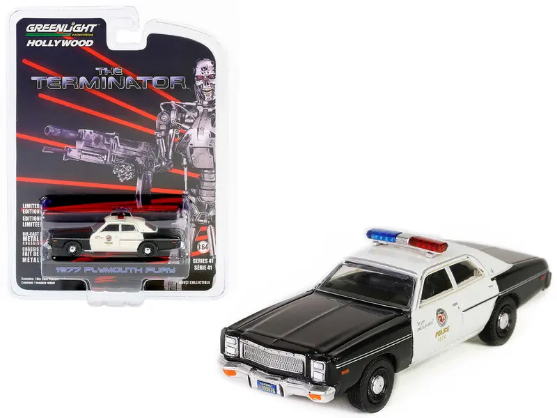 1:64 1977 Plymouth Fury Police Car -- The Terminator -- Greenlight 1
