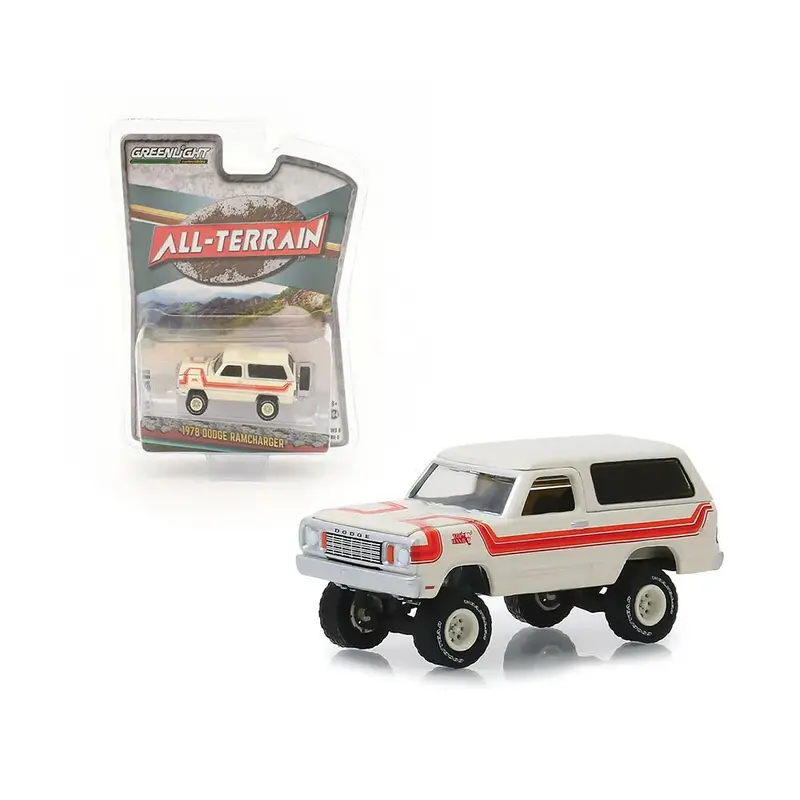 1:64 1978 Dodge Ramcharger -- White/Red --  Greenlight 1