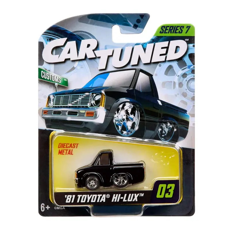 1:64 1981 Toyota Hilux (Custom) -- Dark Grey -- Cartuned: Mainline Series 7 1