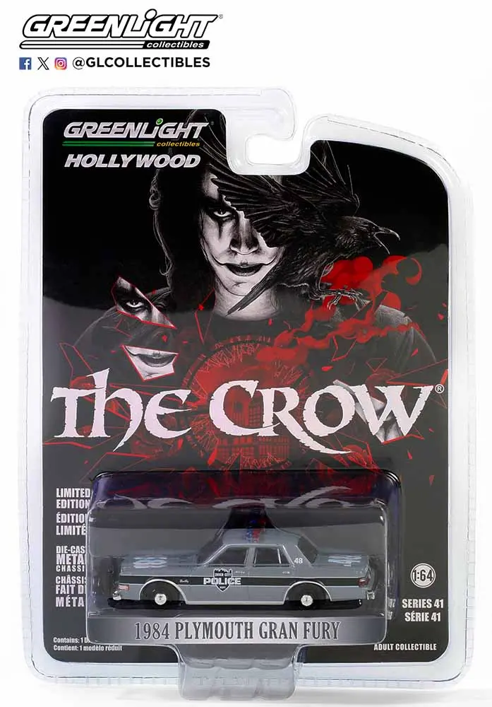 1:64 1984 Plymouth Gran Fury Police Car -- True Crow -- Greenlight 1