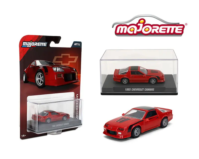 1:64 1985 Chevrolet Camaro -- Red -- Majorette: Collection Deluxe 1