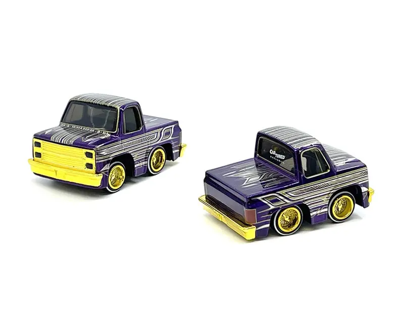 1:64 1987 Chevrolet C10 Lowrider -- Purple -- Cartuned: Mijo Exclusive Series 1 1