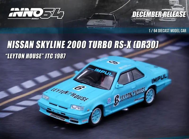 1:64 1987 Jtcc Leyton #6 -- Nissan Skyline 2000 Turbo Rs-X (Dr30) -- Inno64 1