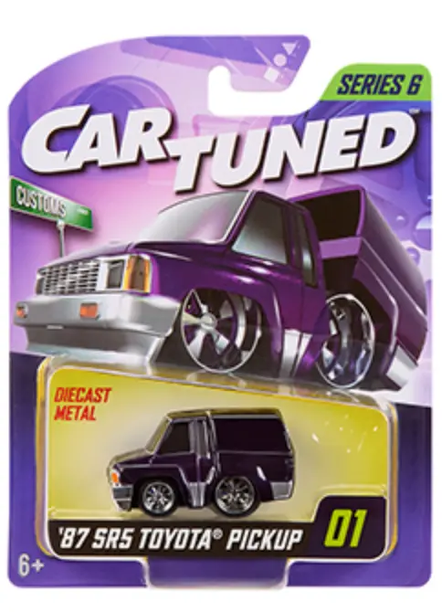 1:64 1987 Toyota Pickup Sr5 -- Dark Purple -- Cartuned: Mainline Series 6 1