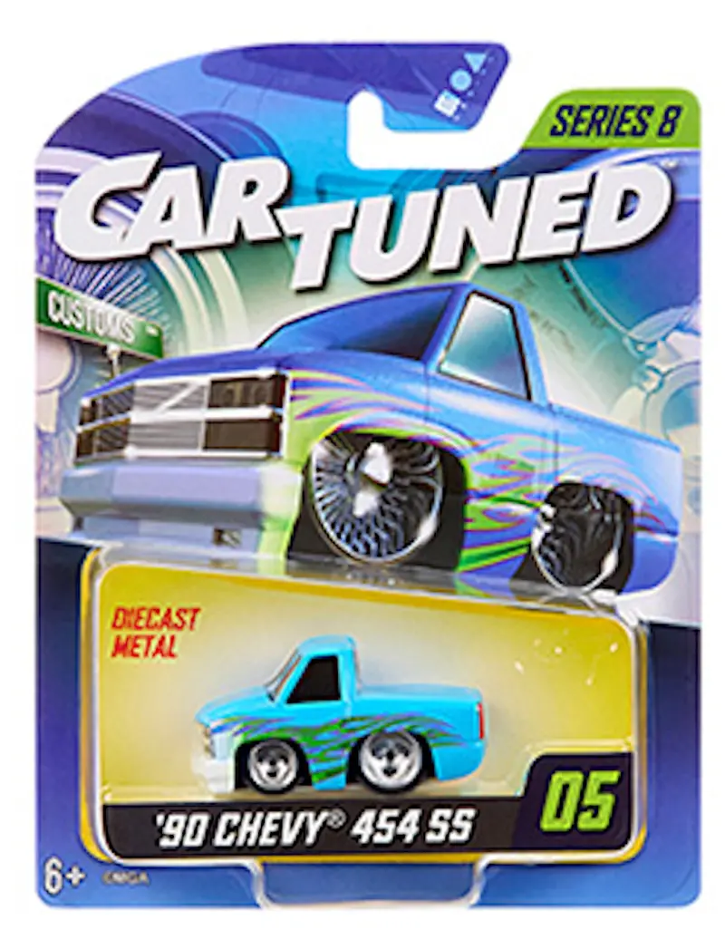 1:64 1990 Chevrolet 454 Ss -- Blue W/Graphics -- Cartuned: Mainline Series 8 1