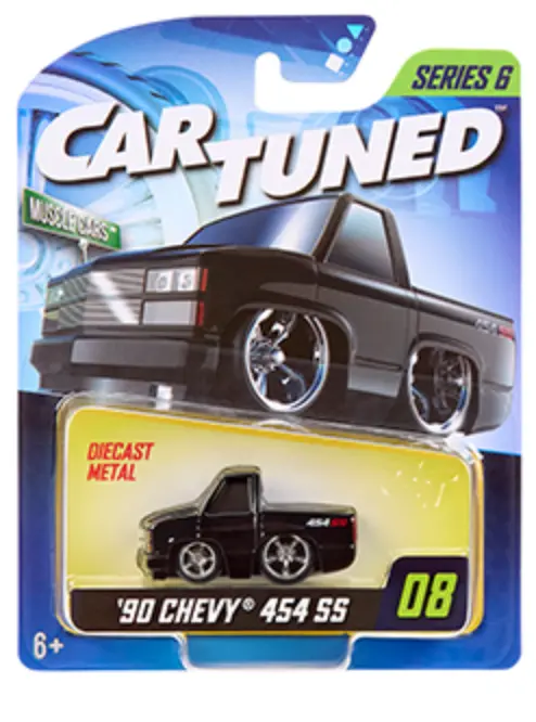 1:64 1990 Chevrolet 454 Ss Pickup -- Black -- Cartuned: Mainline Series 6 1