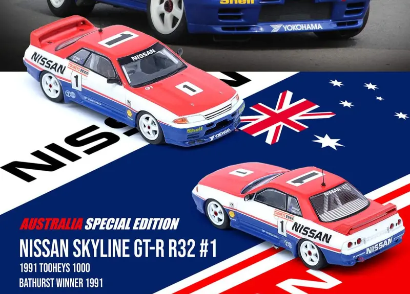 1:64 1991 Bathurst Winner Skaife/Richards -- Nissan Skyline Gtr (R32) -- Inno64 1