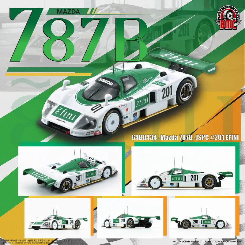 1:64 1991 Jspc -- #201 Efini Green/White Mazda 787B -- Bm Creations 1