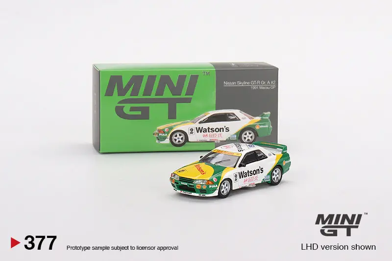 1:64 1991 Mark Skaife Macau Gp -- #2 Nissan Skyline Gt-R (R32) -- Mini Gt 1