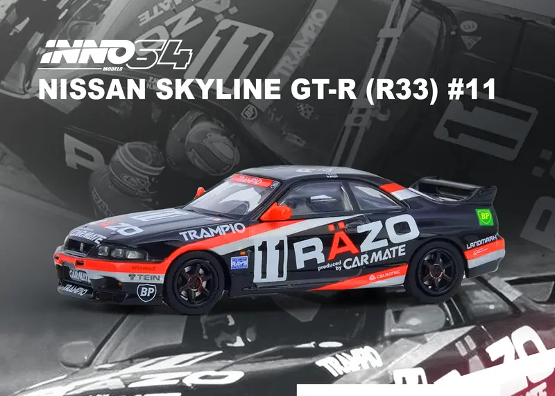 1:64 1995 Sendan Highland Winner -- #11 Nissan Gt-R (R33) Skyline -- Inno64 1