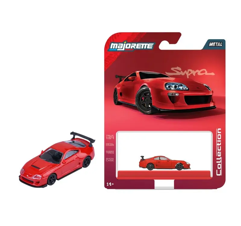 1:64 1995 Toyota Supra -- Red -- Majorette: Collection Deluxe 1