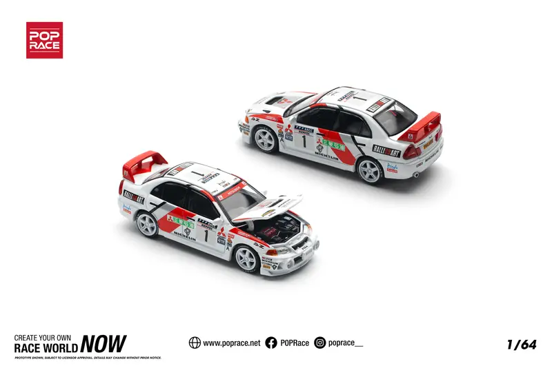 1:64 1997 Catalunya Rally Winner -- #1 Mitsubishi Lancer Evo Iv (4) -- Pop Race 1