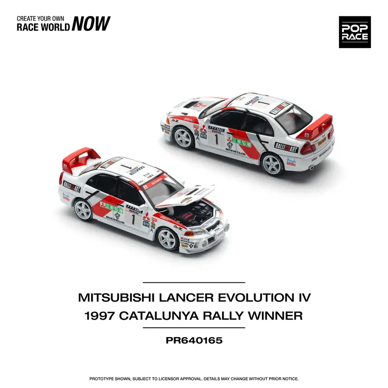 1:64 1997 Catalunya Rally Winner -- #1 Mitsubishi Lancer Evo Iv (4) -- Pop Race 2