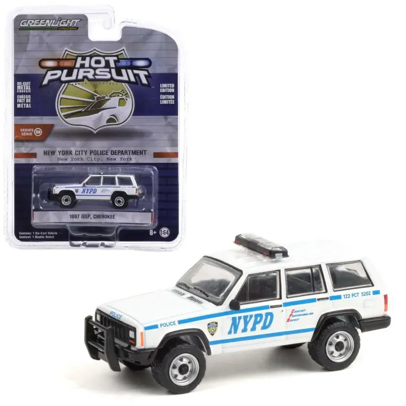 1:64 1997 Jeep Cherokee -- Nypd Police Car -- Greenlight 1