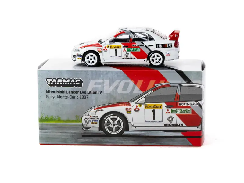1:64 1997 Rallye Monte-Carlo -- #1 Mitsubishi Lancer Gsr Evo Iv -- Tarmac Works 1