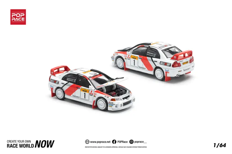 1:64 1998 Safari Kenya Rally -- #1 Mitsubishi Lancer Evo Iv (4) -- Pop Race 1