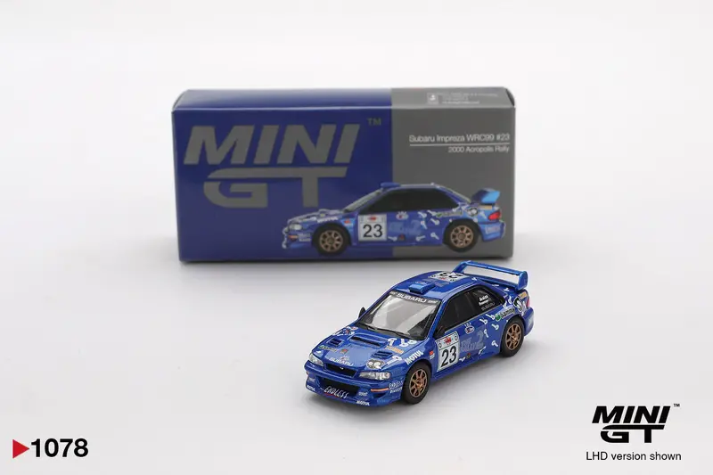 1:64 2000 Acropolis Rally -- #23 Subaru Impreza Wrc99 -- Mini Gt Mgt01078 1