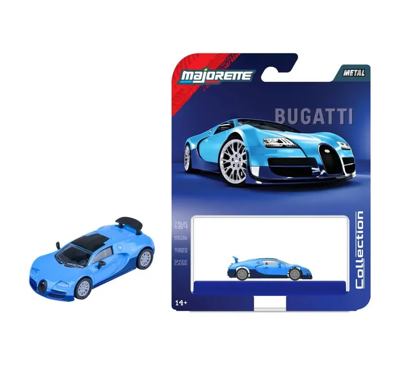 1:64 2005 Bugatti Veyron -- Blue -- Majorette: Collection Deluxe 1