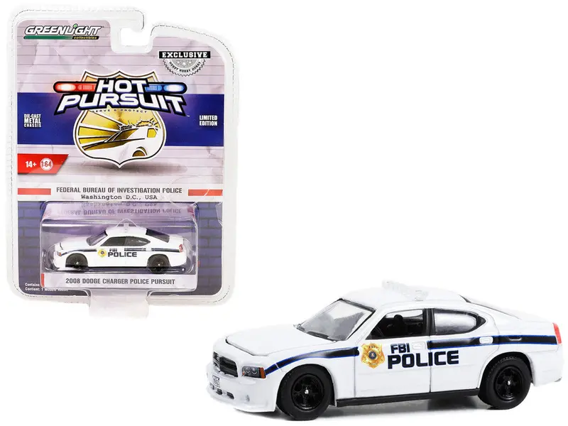 1:64 2008 Dodge Charger Pursuit -- Police Car -- Greenlight: Hot Pursuit 1