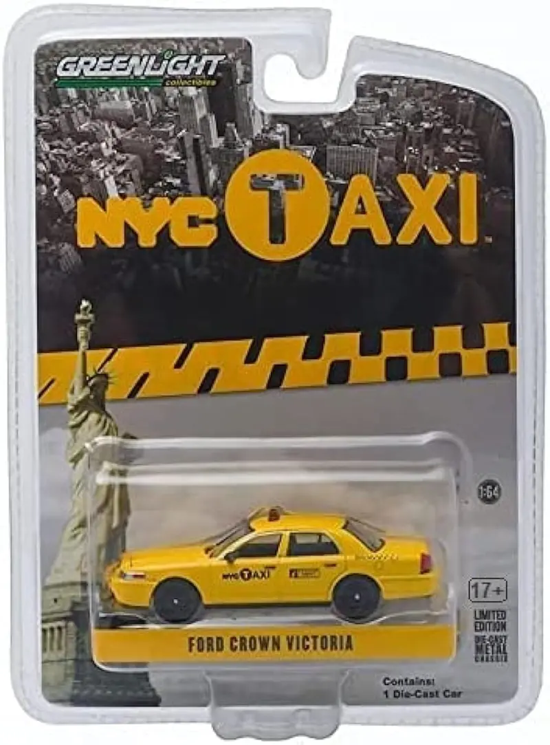 1:64 2011 Ford Crown Victoria -- Yellow Nyc Taxi Cab -- Greenlight 1
