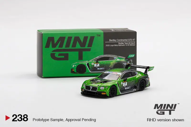 1:64 2020 Bathurst 12 Hour Winner -- #7 Bentley Continental Gt3 -- Mini Gt 1