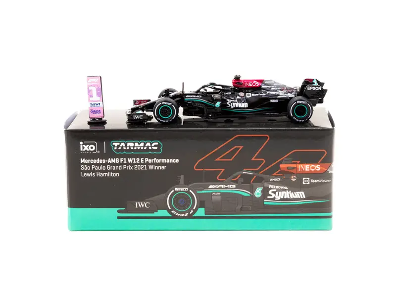 1:64 2021 Lewis Hamilton -- Sao Paulo Gp Winner -- Mercedes Tarmac Works F1 1
