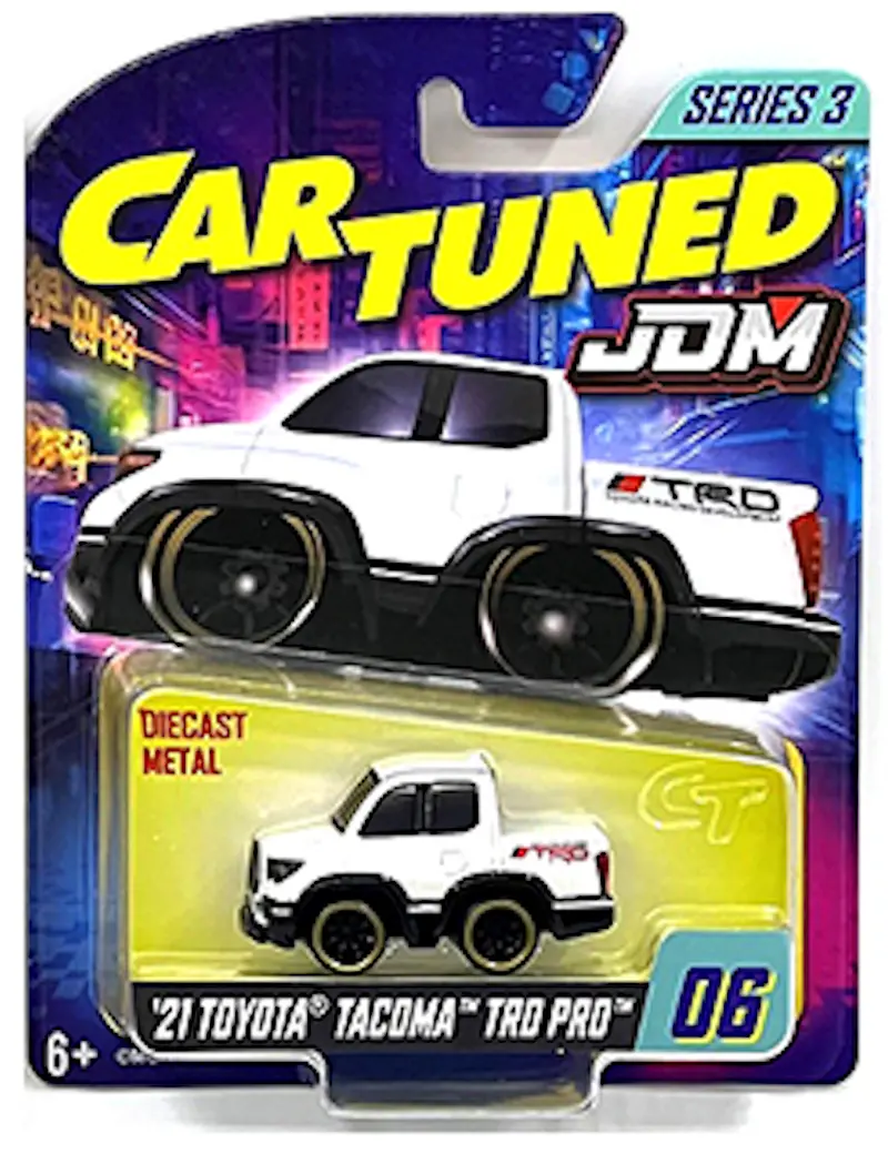 1:64 2021 Toyota Tacoma Trd Pro -- White / Black -- Cartuned: Jdm Series 3 1