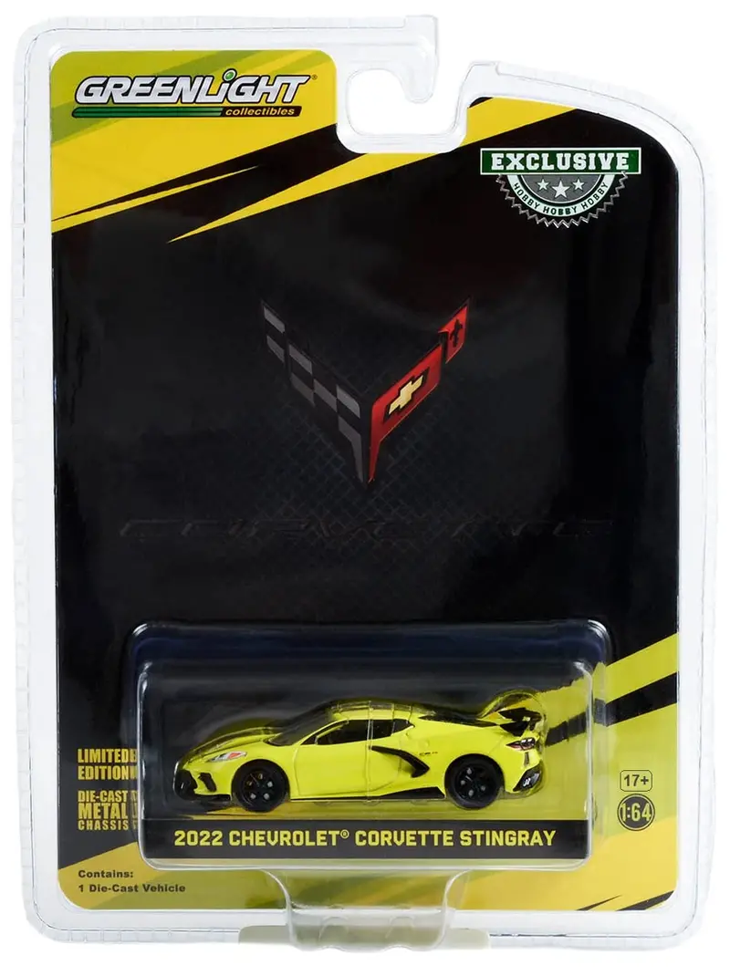 1:64 2022 Chevrolet Corvette Stingray -- Accelerate Yellow -- Greenlight 1