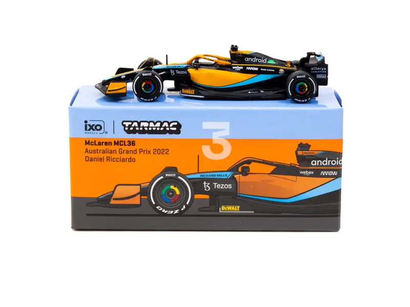 1:64 2022 Daniel Ricciardo -- Australian Gp -- Mclaren Mcl36 -- Tarmac Works F1 1
