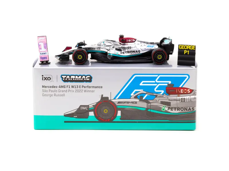 1:64 2022 George Russell -- Sao Paulo Gp Winner -- Mercedes W13 -- Tarmac Works 1