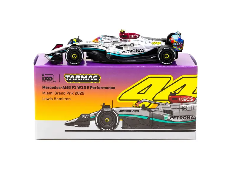 1:64 2022 Lewis Hamilton -- Miami Gp -- Mercedes-Amg W13 -- Tarmac Works F1 1