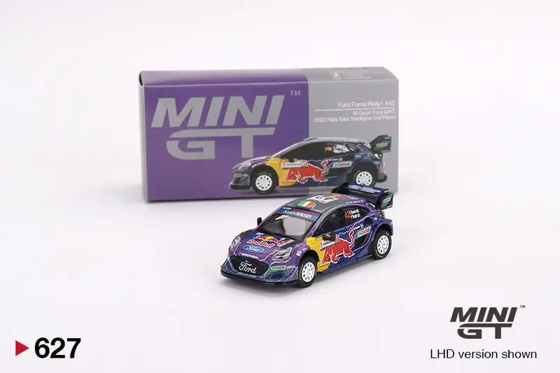 1:64 2022 Rally Italia Sardegna 2Nd -- #42 Ford Puma Rally1 -- Mini Gt 1