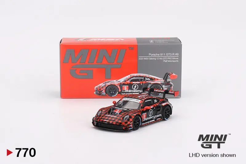 1:64 2023 12 Hours Sebring Winner - #9 Porsche 911 Gt3 (992) -- Mini Gt Mgt00770 1