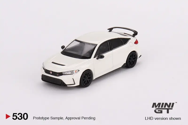 1:64 2023 Honda Civic Type R (Fl5) -- Championship White -- Mini Gt 1
