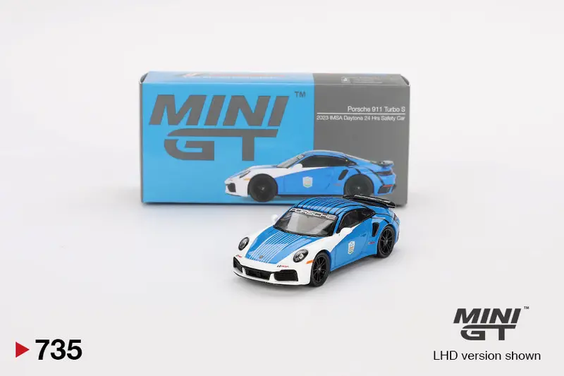 1:64 2023 Imsa Daytona 24 Hr Safety Car - Porsche 911 Turbo S - Mini Gt Mgt00735 1