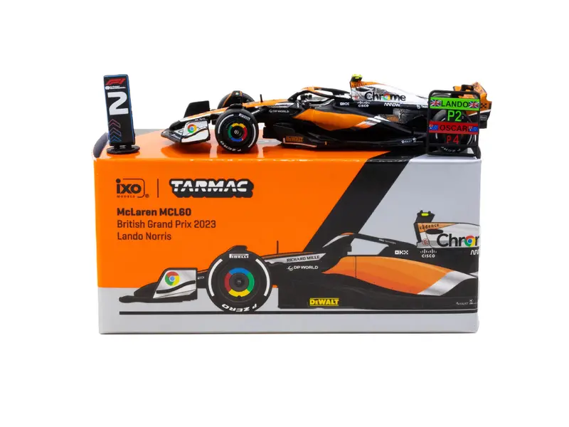 1:64 2023 Lando Norris -- British Gp -- #4 Mclaren Mcl60 -- Tarmac Works F1 1