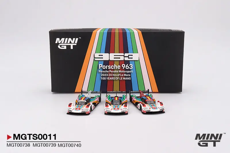 1:64 2023 Le Mans 24 Hrs - Porsche 963 Penske Motorsport Set -- Mini Gt Mgts0011 1